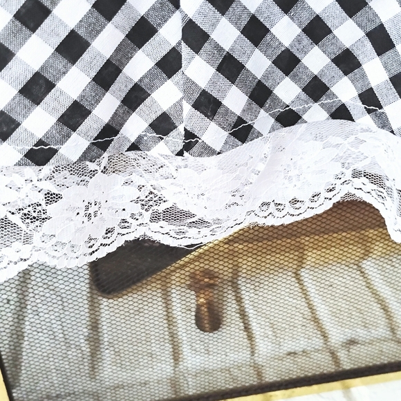 NWOT! Black and White Gingham Dress - Picture 5 of 11